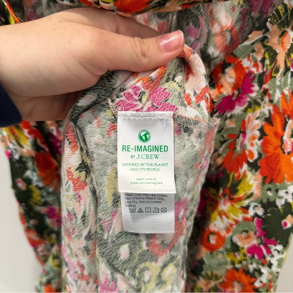 J. Crew Collection Floral Colorful Halter Maxi Dress Long Resortwear Size Large - Picture 9 of 13